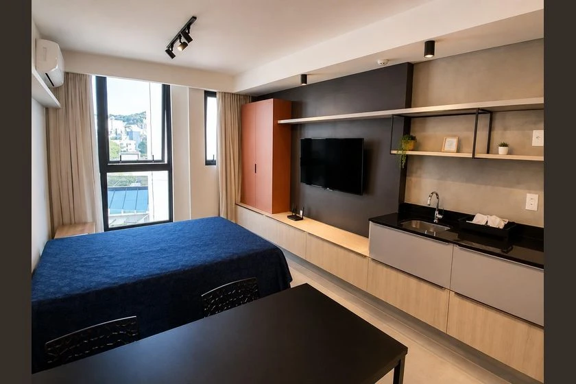 Studio mobiliado com 1 quarto e cozinha americana — photo 4