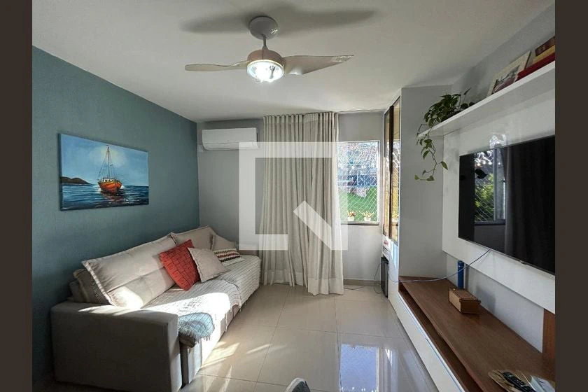 2-bedroom apartment in a building with a gym