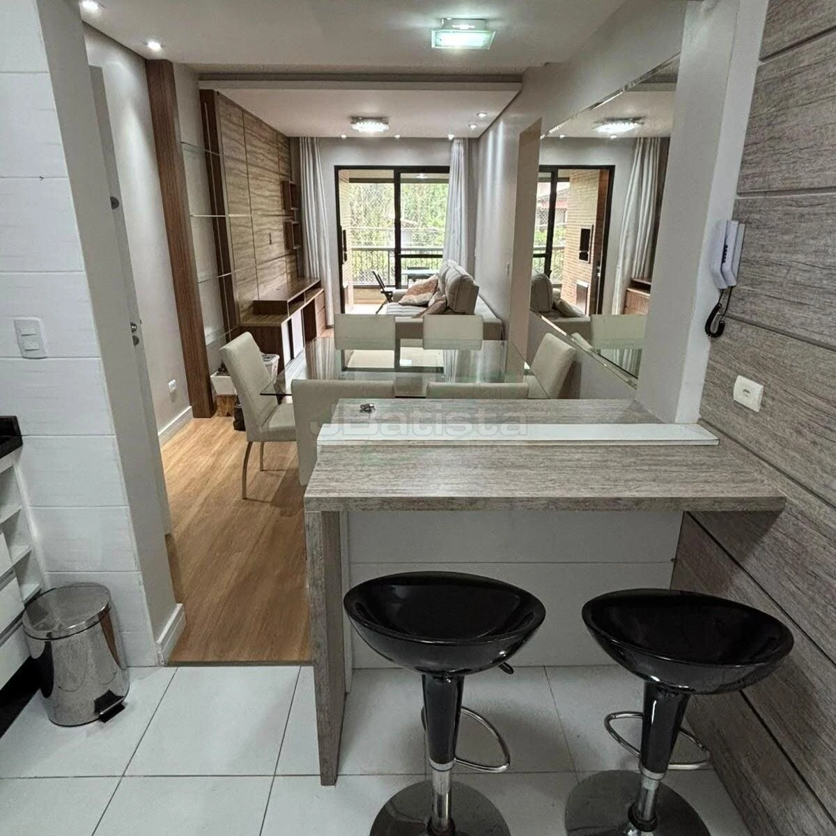 Furnished apartment, 87 m², with a washing machine