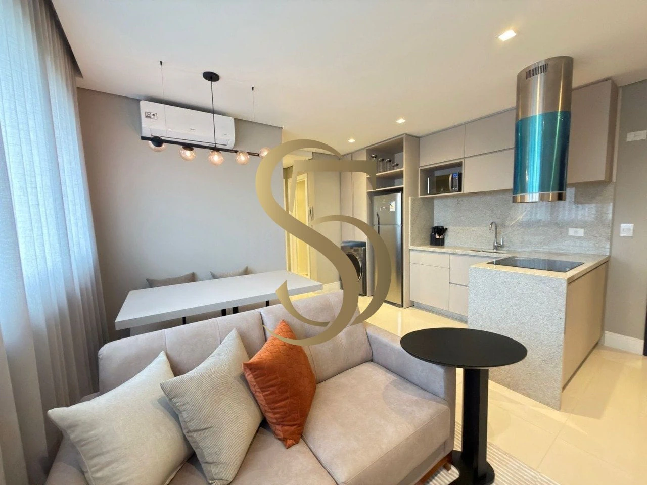 Furnished apartment, 60 m², with a washing machine