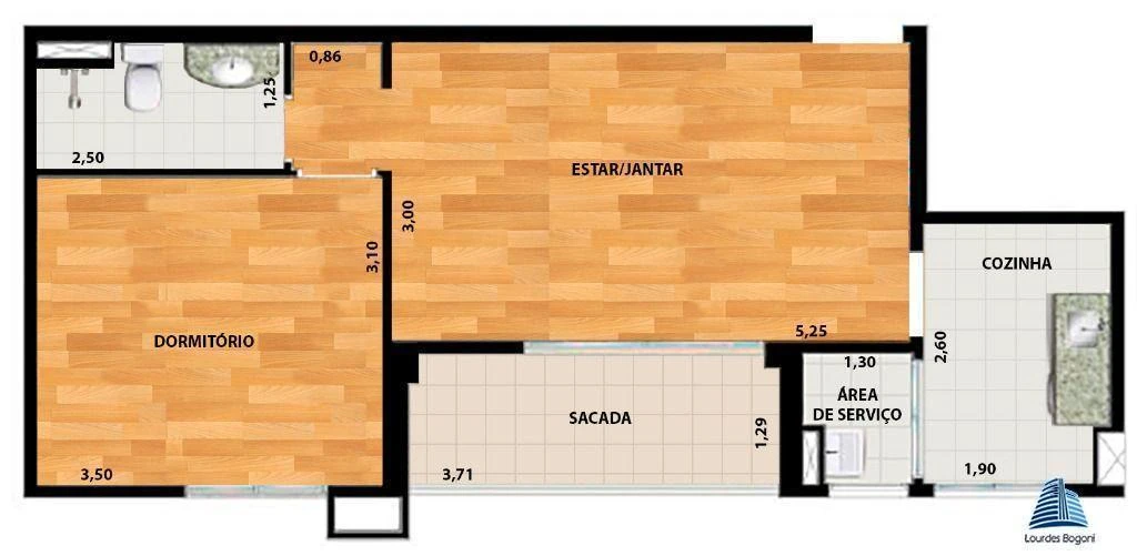 One-bedroom apartment with a washing machine — photo 10