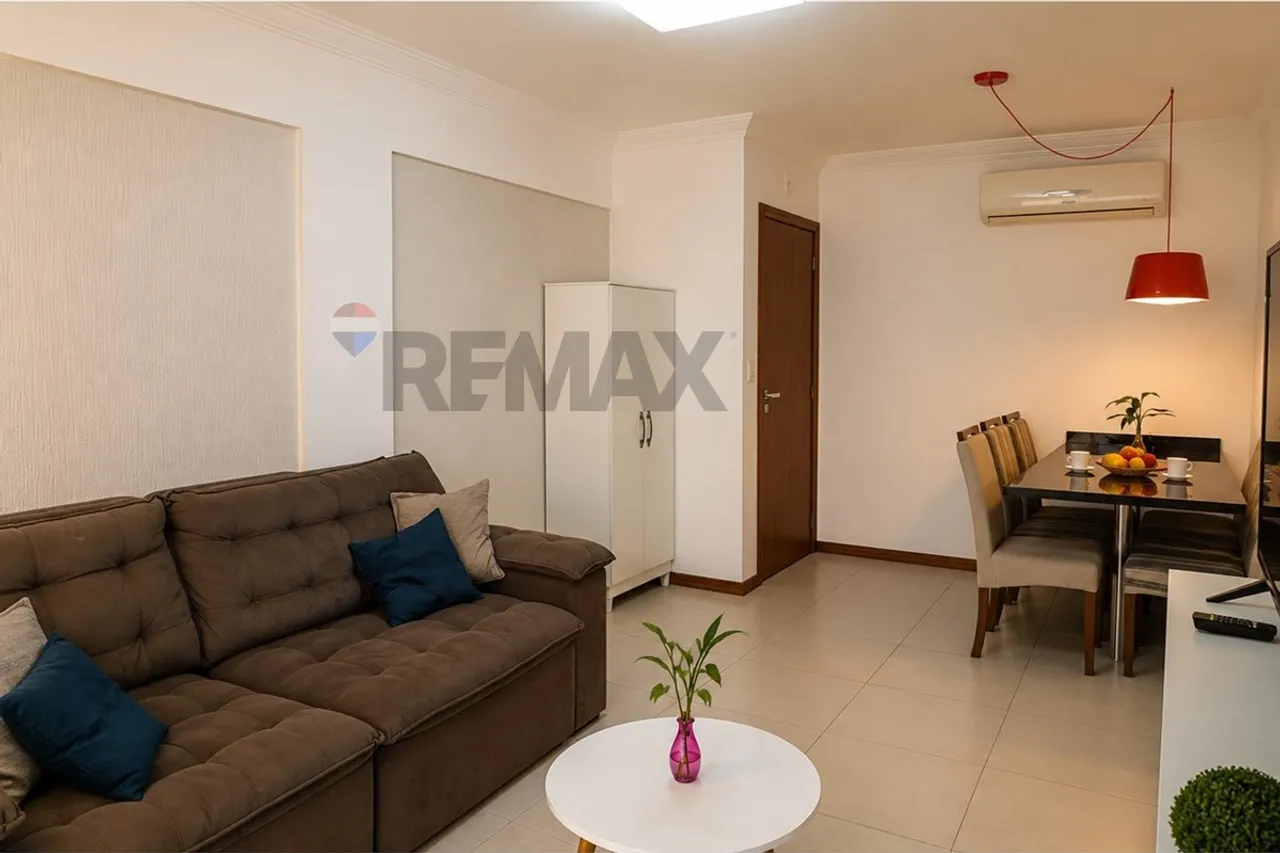 Furnished apartment with a built-in balcony grill