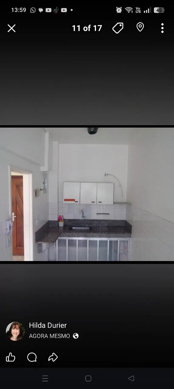 Apartamento de 2 quartos com box de vidro e 1 vaga