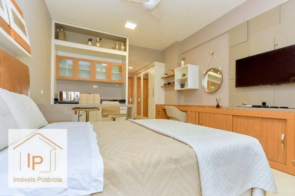 Furnished studio with 30 m², 1 bedroom and work area — photo 3