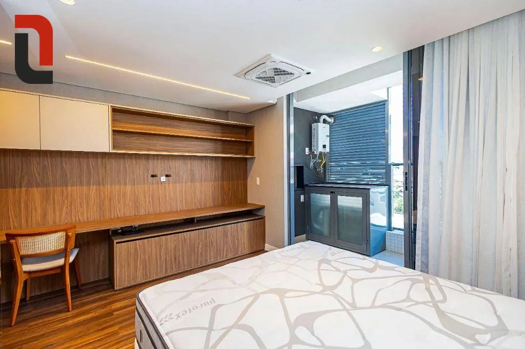 Estudio amueblado con 1 dormitorio y balcón con parrilla — photo 6