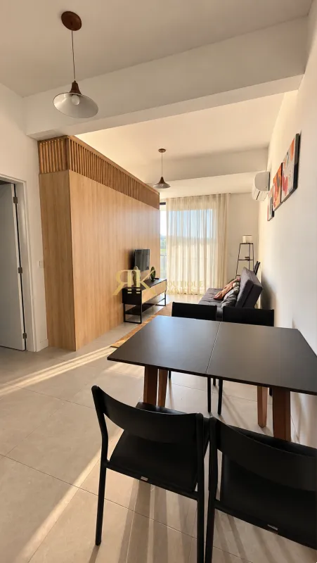 Furnished studio in a building with a coworking space