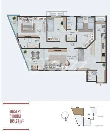 Furnished 115 m² apartment with 3 bedrooms — photo 7