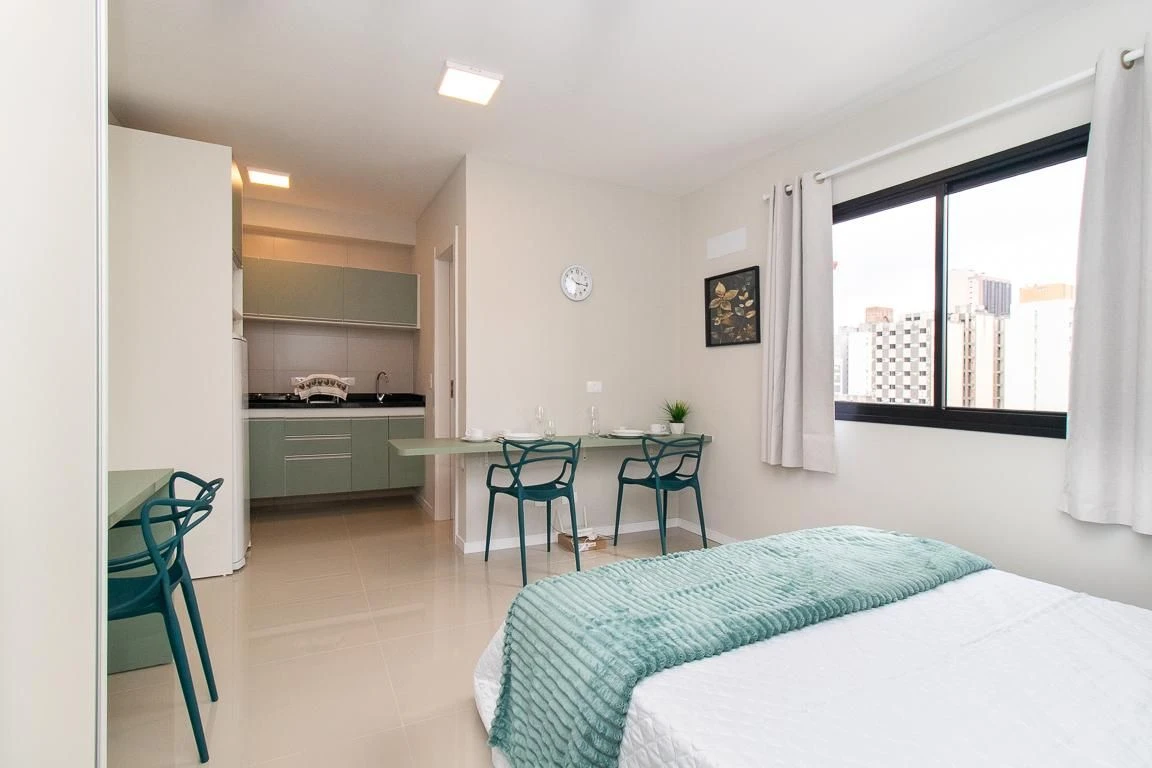 Furnished studio, 21 m², with a washing machine