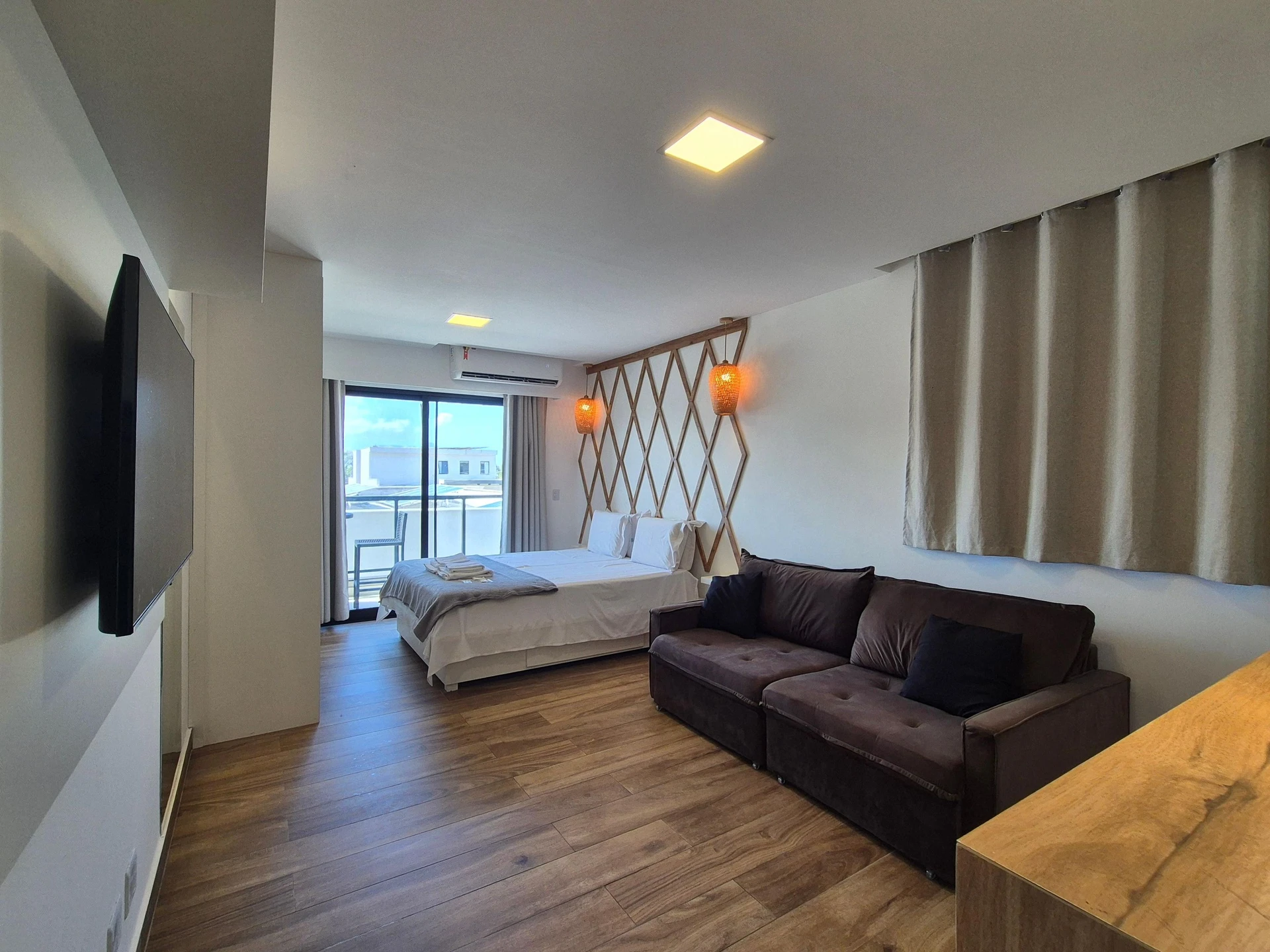 Studio mobiliado com 1 quarto e varanda com fechamento — photo 12