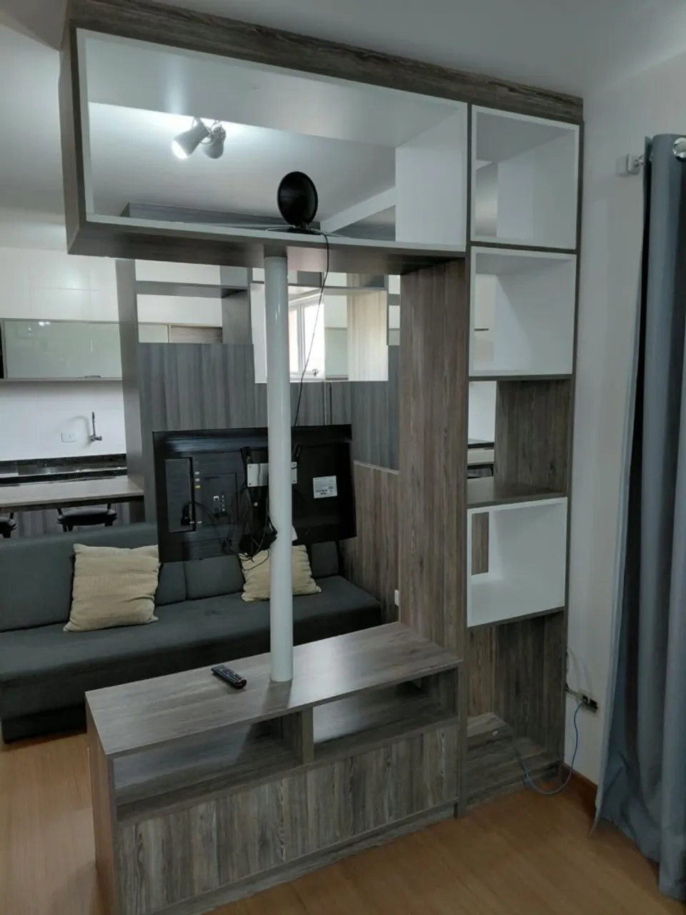 43 m² studio with 1 bedroom and an open kitchen — photo 4
