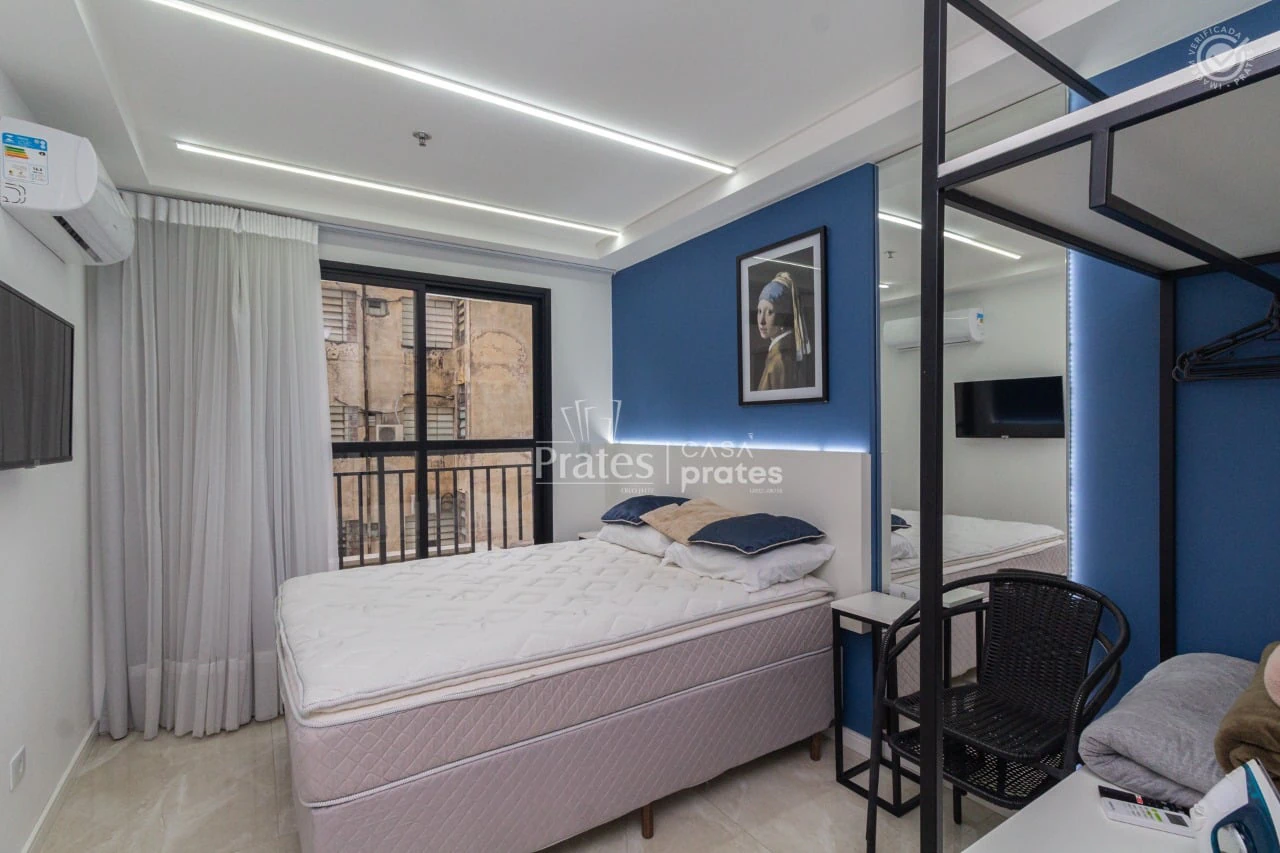 One-bedroom apartment with a washing machine in Curitiba — photo 3