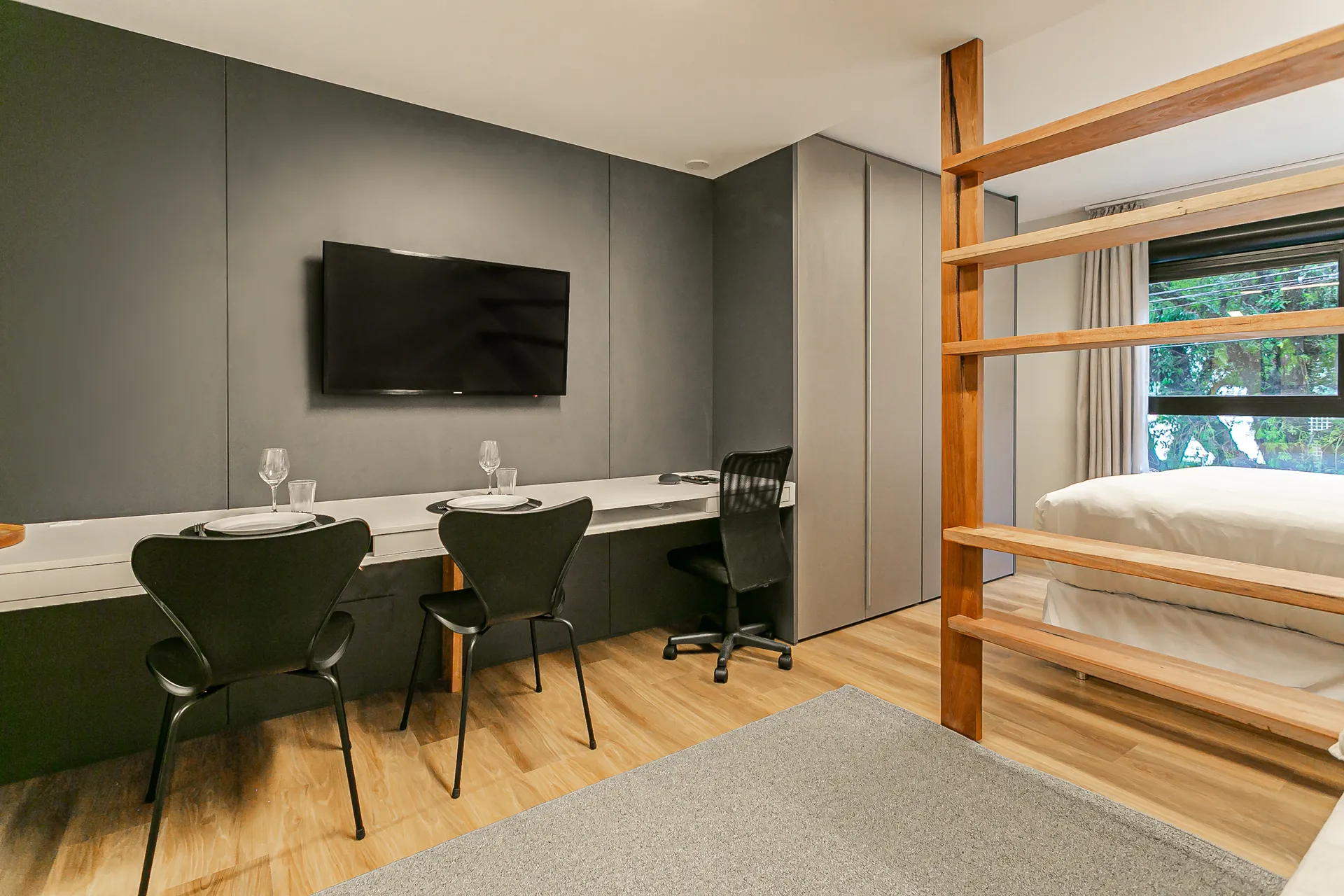 Estudio amueblado de 27 m² con 1 dormitorio y cocina abierta — photo 10