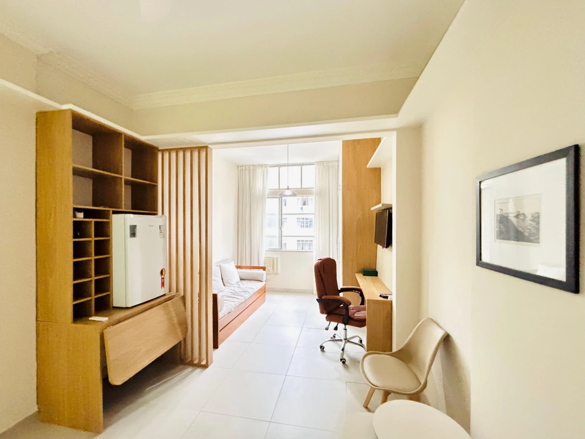 Furnished apartment, 30 m², with a washing machine