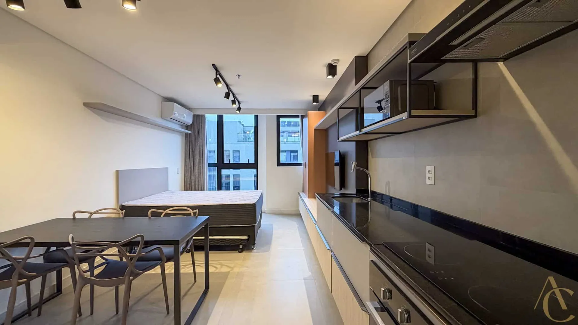 Furnished studio with 31 m², 1 bedroom and 1 bath