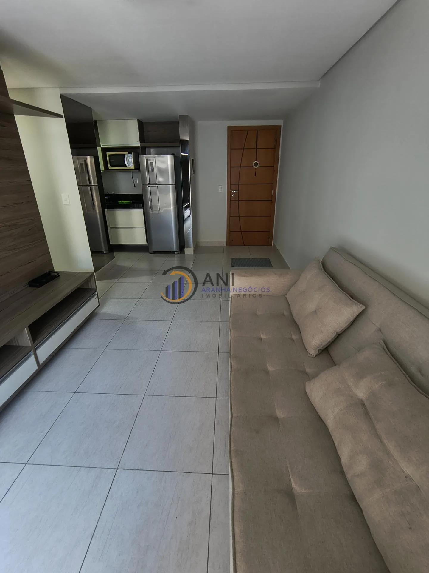 Furnished 2-bedroom apartment with balcony and 2 bathrooms