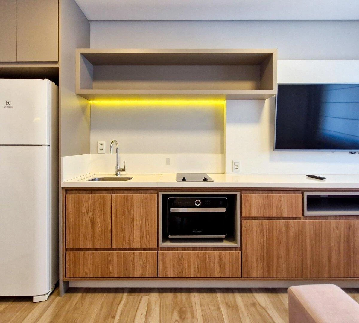Apartamento mobiliado de 26 m² com 1 quarto (suíte)
