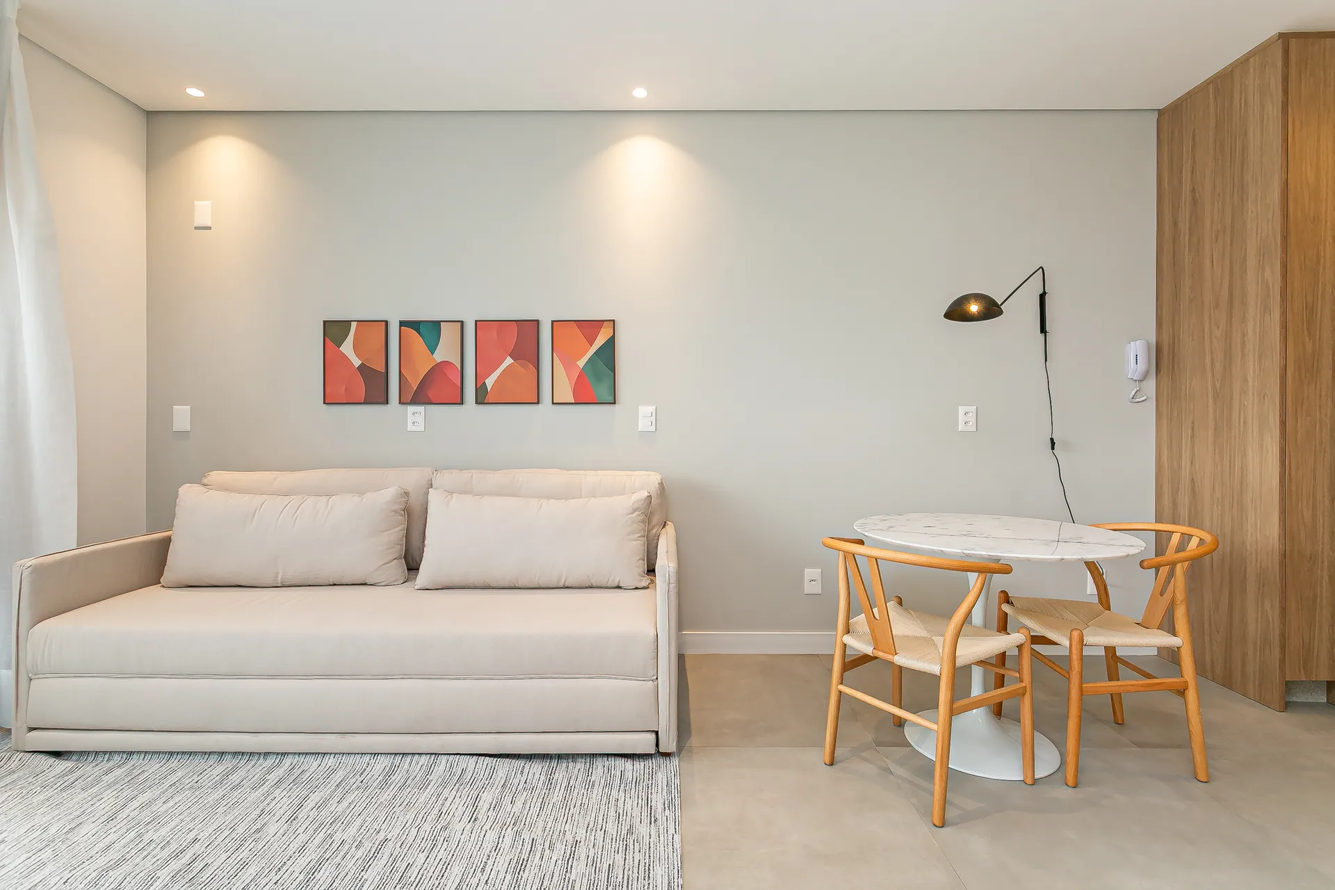 Furnished 55 m² studio with 1 bedroom and 2 bathrooms