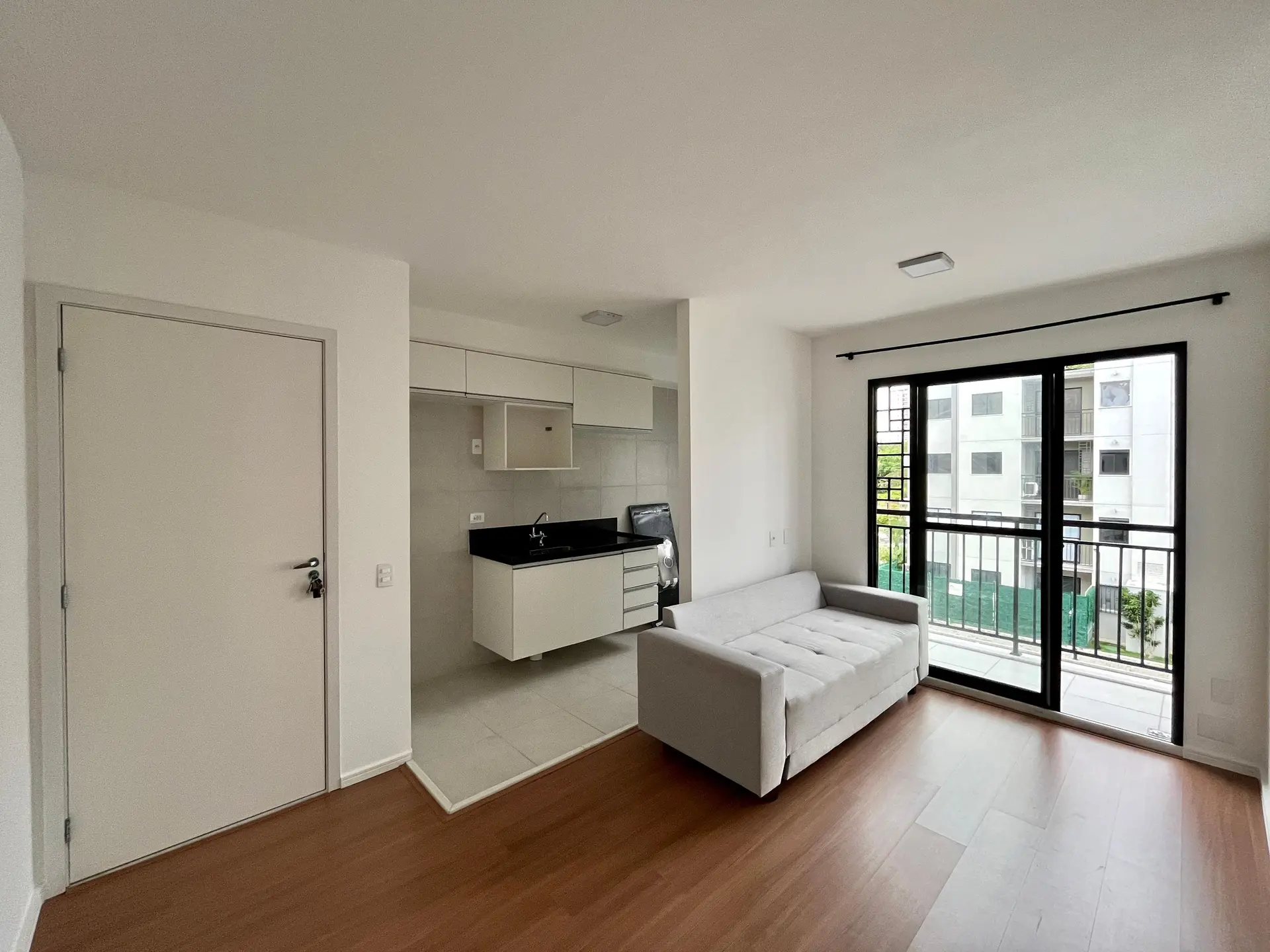 Wood or laminate floors in a 2-bedroom apartment, 45 m² — photo 11