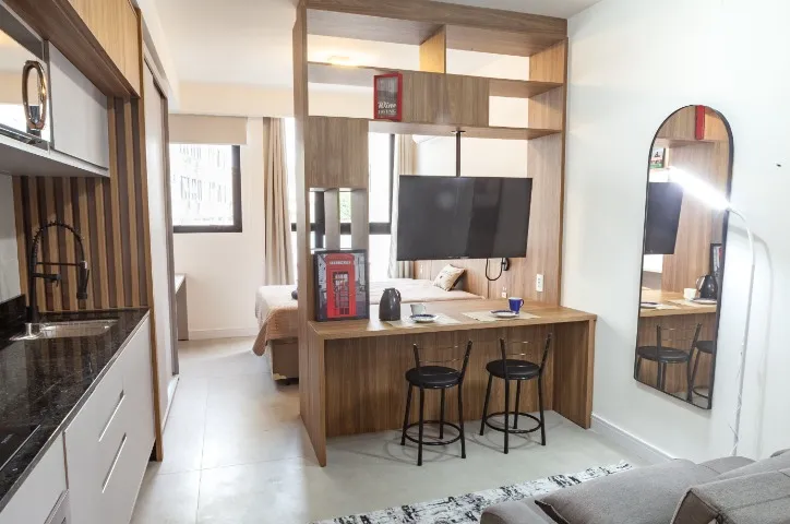 Furnished studio, 31 m², with a home office — photo 5
