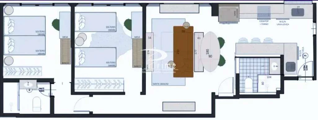 2-bedroom 70 m² apartment with an open-plan kitchen — photo 12