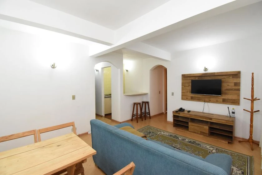 1-bedroom apartment with open-plan kitchen and gas stove — photo 6