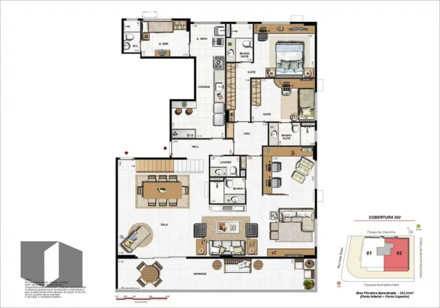 Apartamento com 3 quartos, 4 banheiros e 3 vagas — photo 44