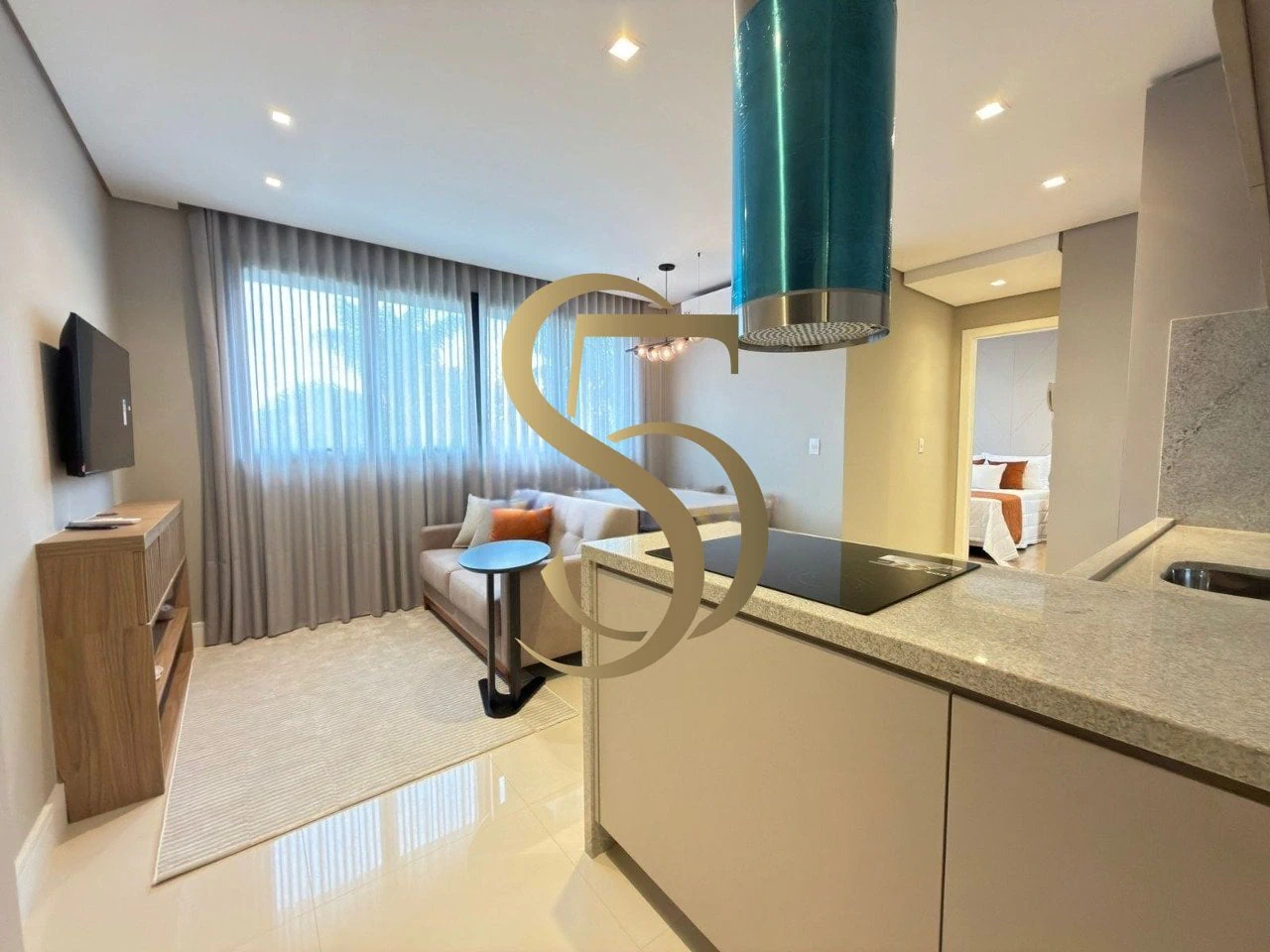 Furnished apartment, 60 m², with a washing machine — photo 16