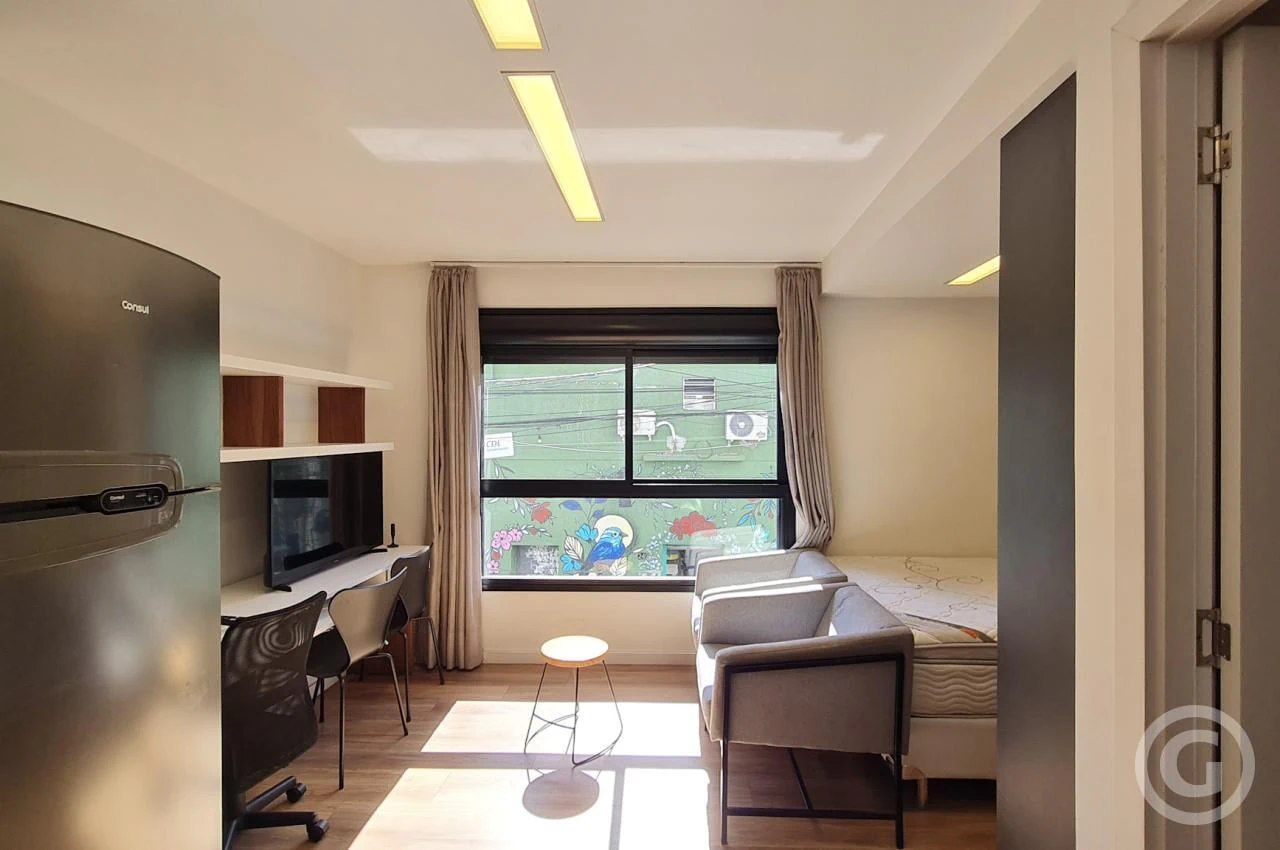 Furnished 1-bedroom apartment with 23 m²