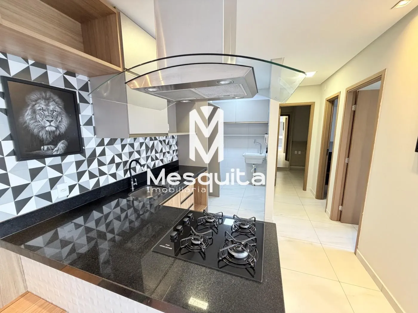 59 m² apartment with 2 bedrooms and a gas open-plan kitchen — photo 4