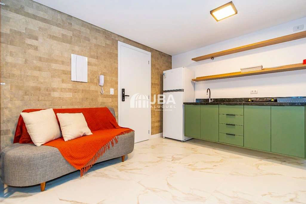 38 m² studio with open-plan kitchen and gas stove — photo 5