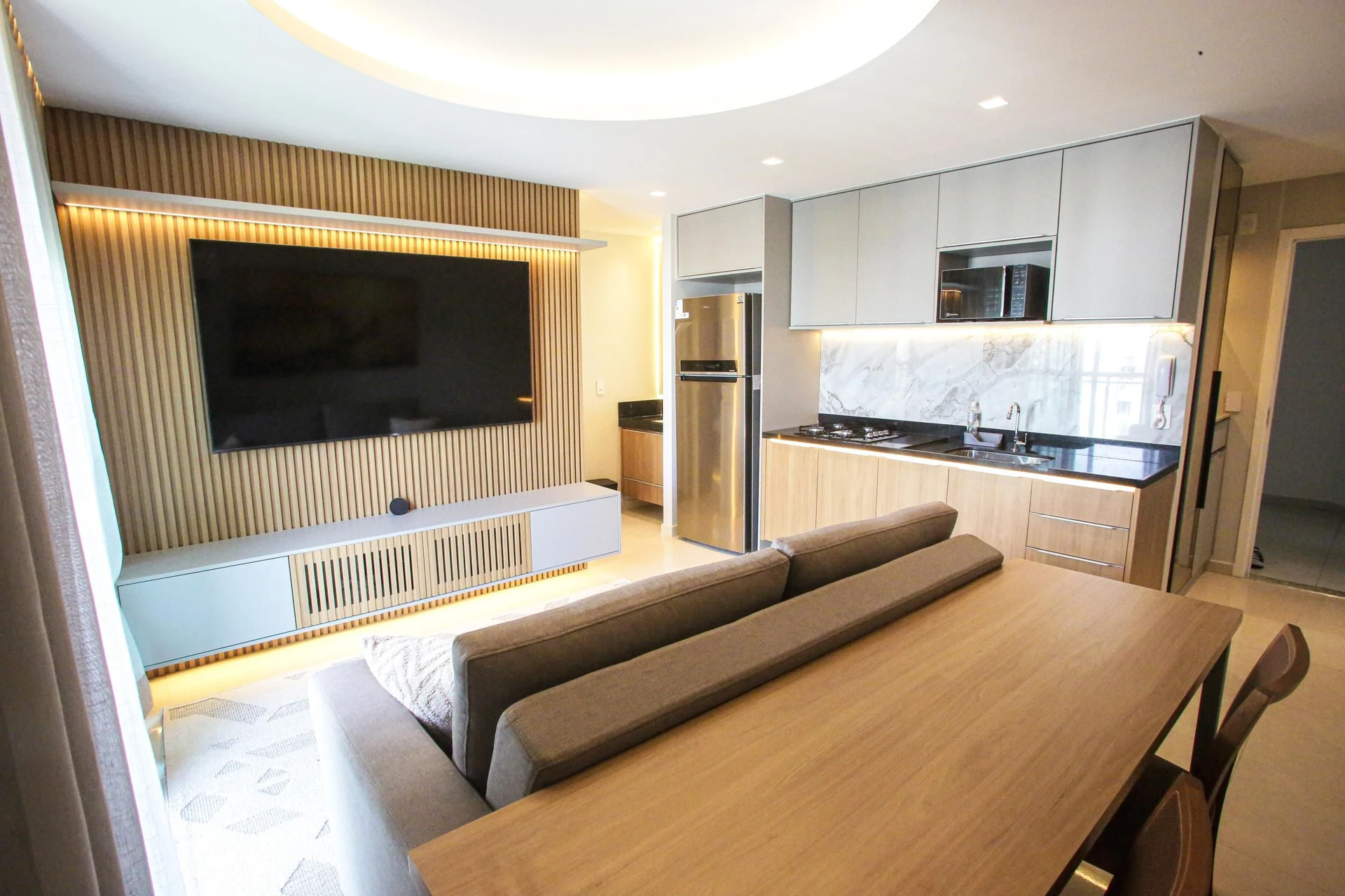 Furnished studio, 39 m², with a mountain view