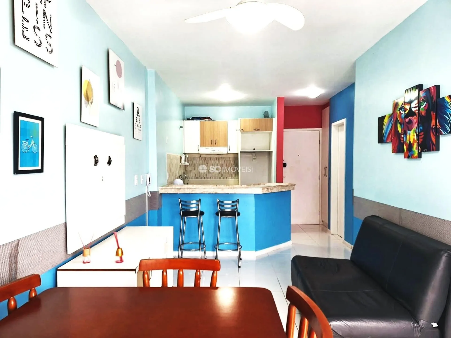 Меблированная квартира 55 м² с 1 спальней и балконом — photo 2