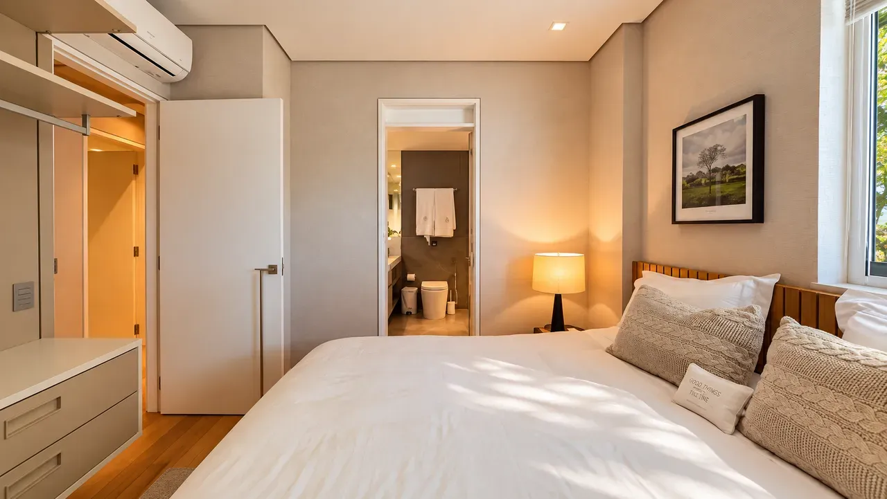 Furnished apartment, 157 m², with floor-to-ceiling windows — photo 14