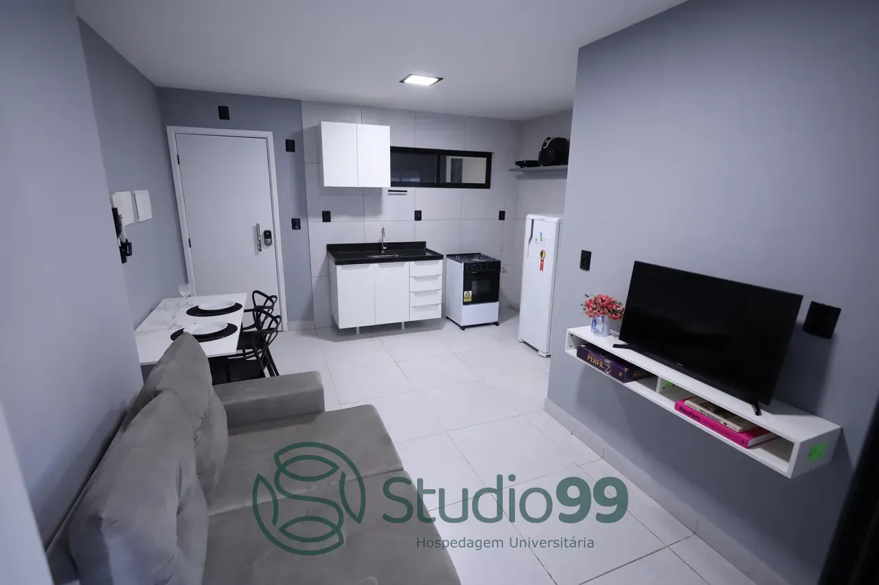 Меблированная квартира с 1 спальней и кухней open-plan